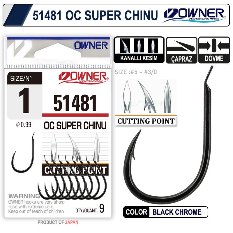 Owner 51481 Cut Super Chinu Black Chrome İğne 4