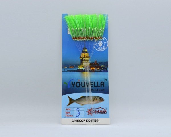 Youvella 7565 Çinekop Kösteği Kartonda 50 İğne 0.25mm Köstek