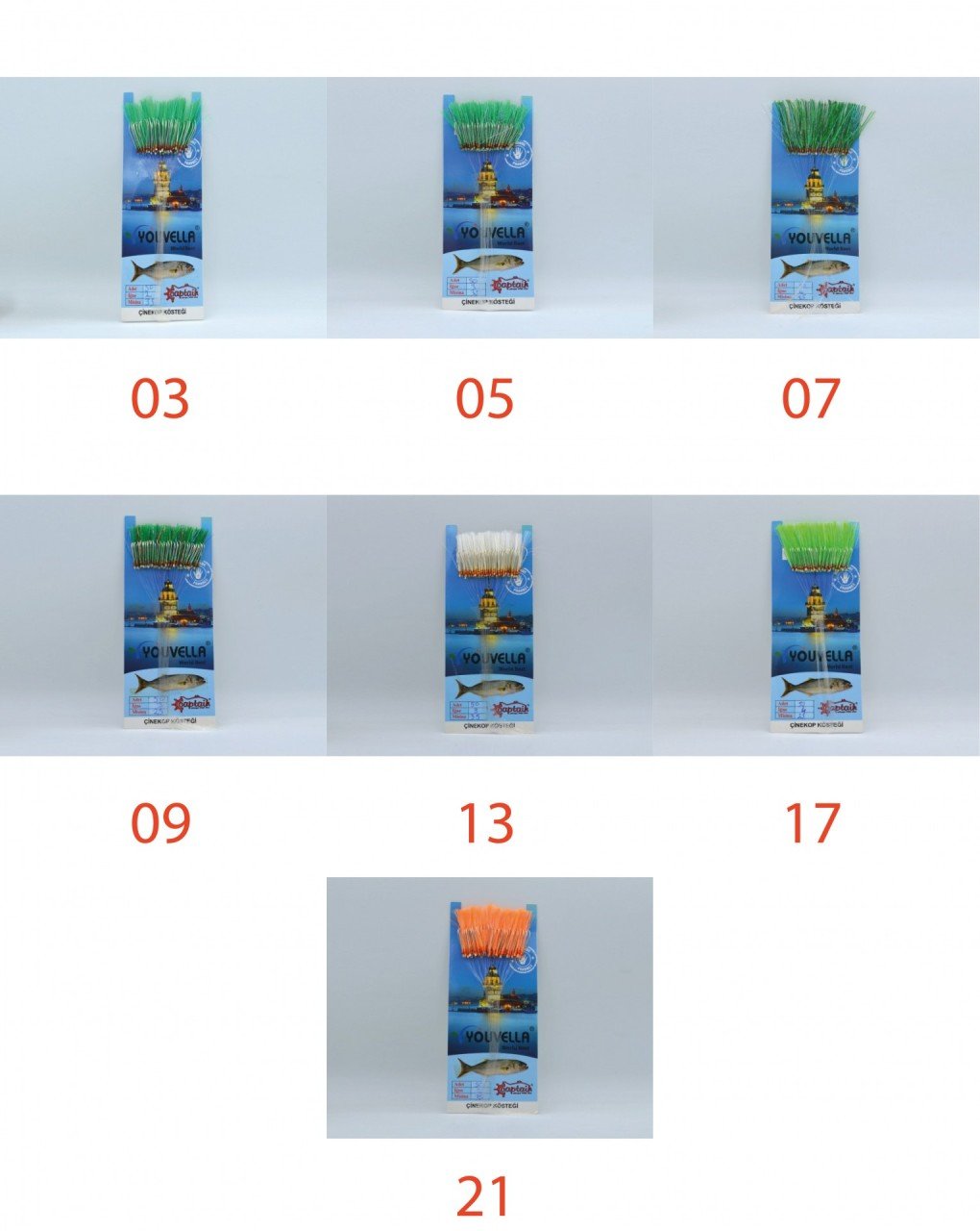 Youvella 7565 Çinekop Kösteği Kartonda 50 İğne 0.25mm Köstek 05