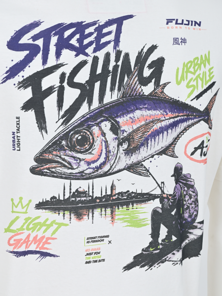 Fujin S26 Street Fishing T-Shirt Ecru