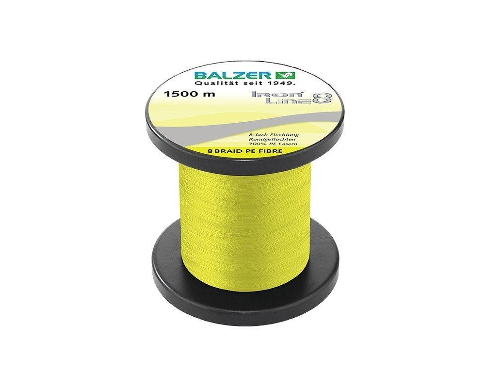 Balzer 12660 İron Line Soft PE 8 Örgü İp Misina 1.500mt Sarı 0.18 mm