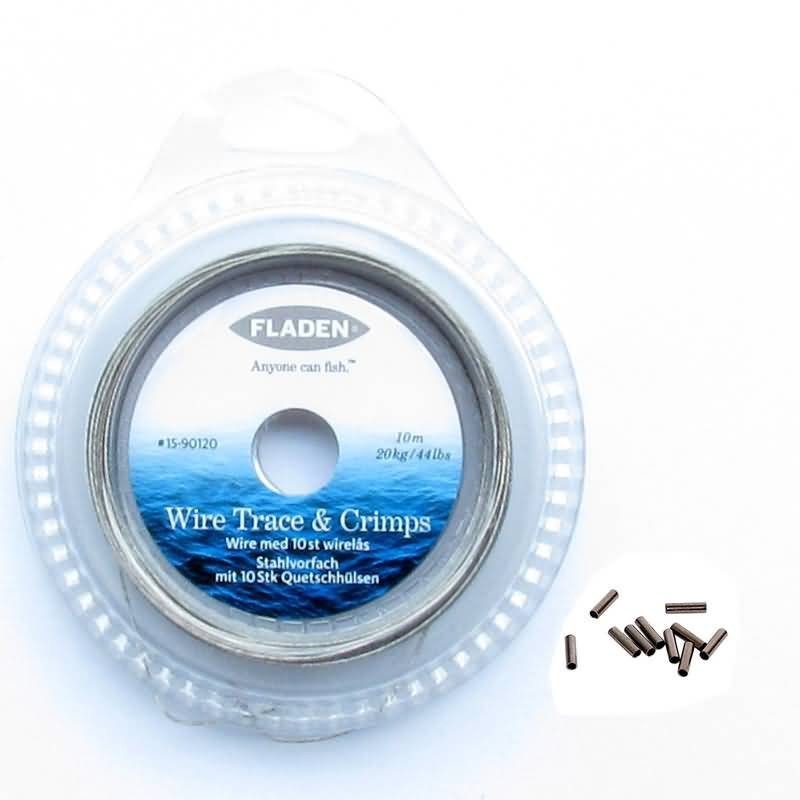 Fladen Çelik Tel Makara 10M-Siyah 40 KG