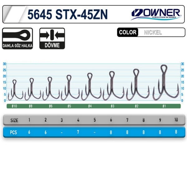 Owner 5645 Stx-45zn Taff Wire Zn Çarpma İğne 1