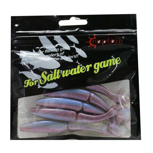 Captain 3516 Pukka Shad 9cm 7gr Levrek Silikonu 5li Paket Suni Yem