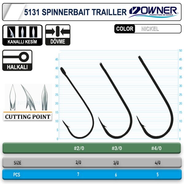 Owner 5131 Spinnerbait White İğne 3-0
