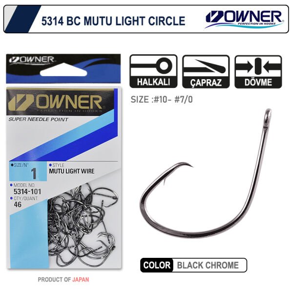 Owner 5314 Mutu Light Black Chrome İğne 1-0