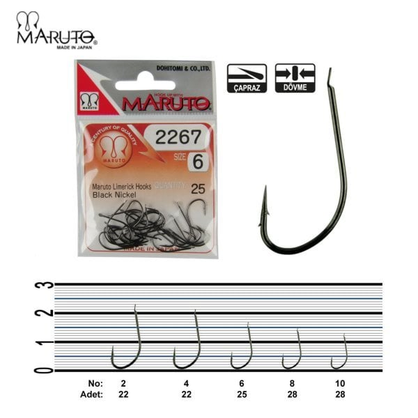 Maruto 2267 Black Nikel Olta İğnesi No:1 (21Pcs)