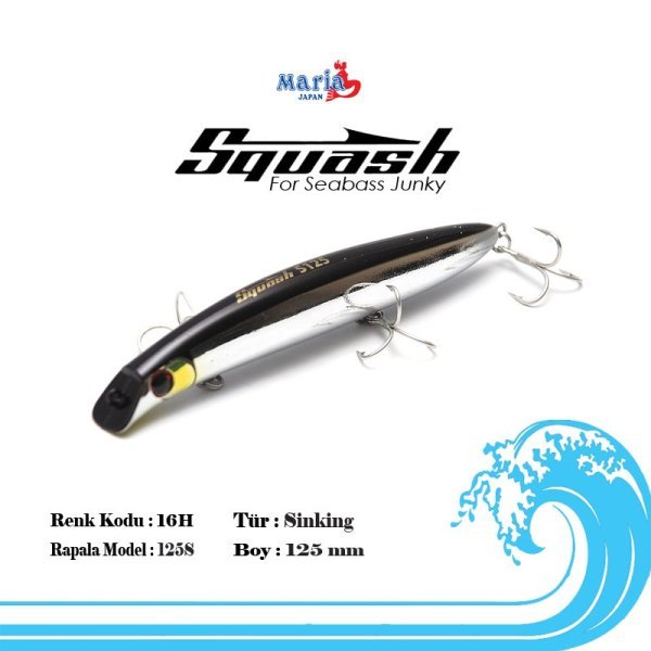Maria Squash S 125 mm 22gr Maket Balık 16H