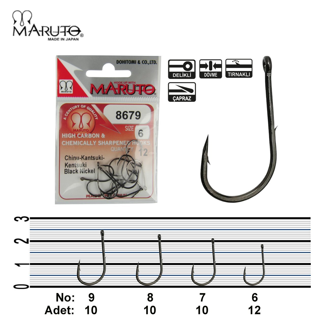 Maruto 8679 Bn İğne No:9 (6Pcs)