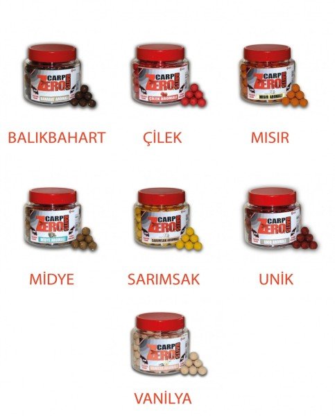 Carp Zero Boili 400gr Doğal Sazan Yemi 18mm Sarımsak