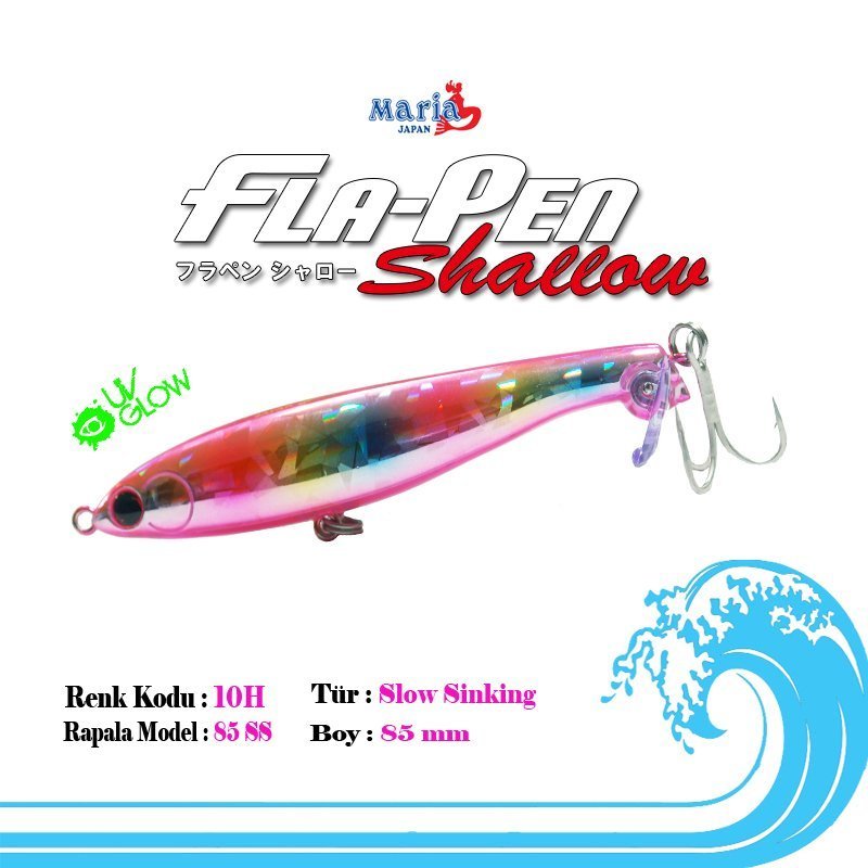 Maria Fla-Pen Shallow 85mm 12 gr Slow Sinking 10H
