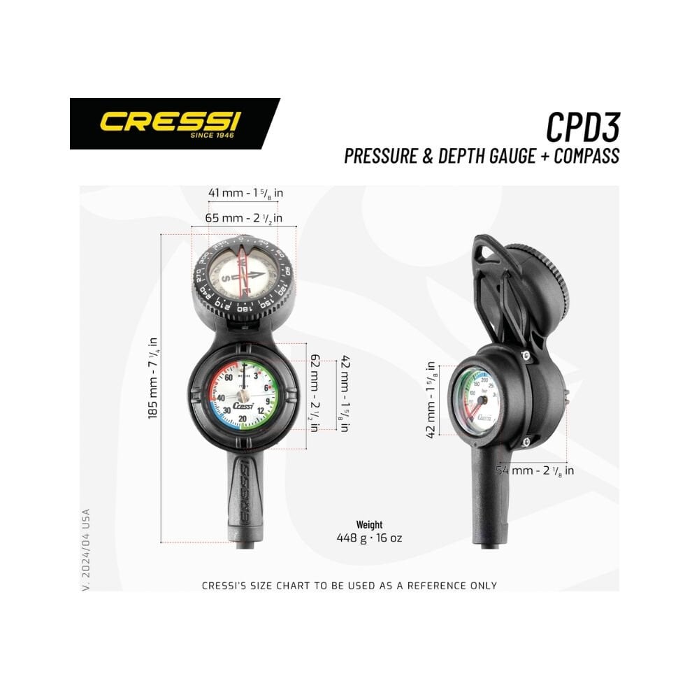 Cressi CPD3 Dalış Konsolu ve Derinlik Hesaplayıcı