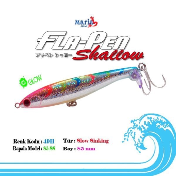 Maria Fla-Pen Shallow 85mm 12 gr Slow Sinking 49H