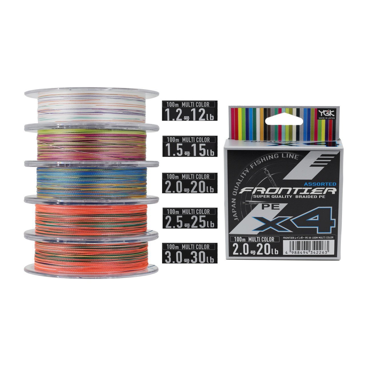 Assorted Frontier PE X4 MC 100 Mt 2,00 mm