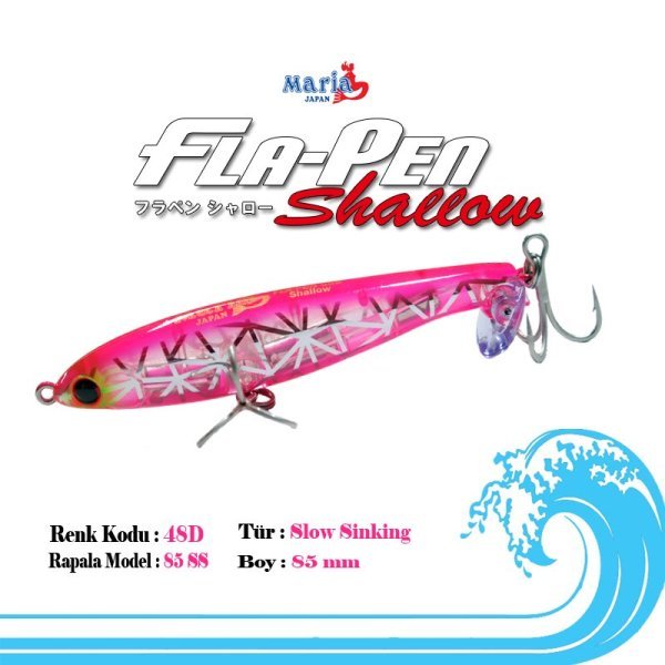 Maria Fla-Pen Shallow 85mm 12 gr Slow Sinking 48D