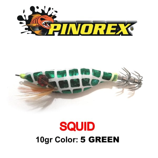 PINOREX SQUID KALAMAR 10GR COLOR: 5 GREEN