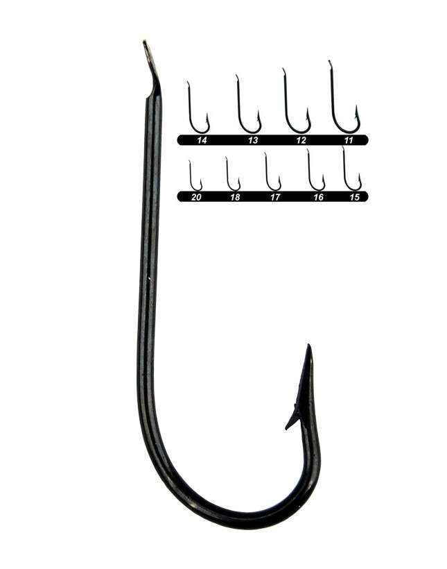 Youvella 1318 Palalı Kalın Çapraz Olta İğnesi 100lü Kutu Siyah