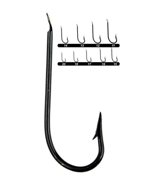 Youvella 1318 Palalı Kalın Çapraz Olta İğnesi 100lü Kutu Siyah