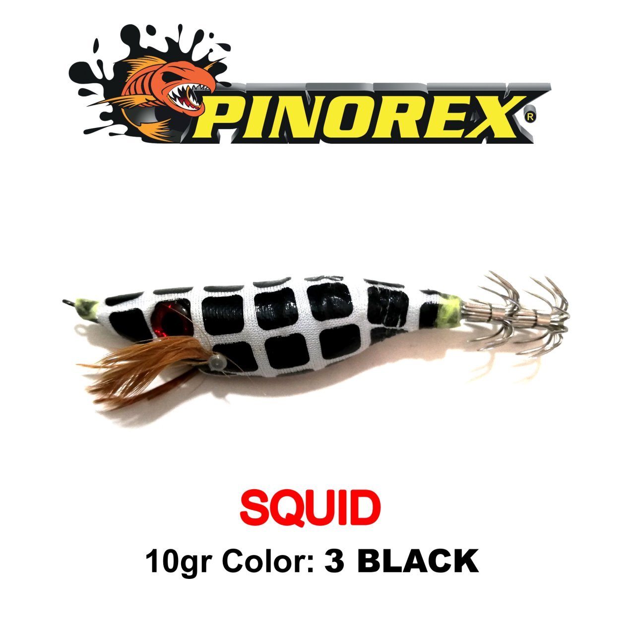 PINOREX SQUID KALAMAR 10GR COLOR: 3 BLACK