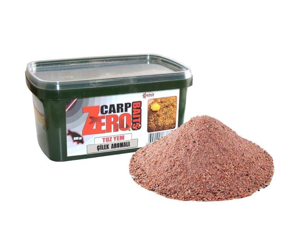 Carp Zero Toz Yem 900gr Boili ve Hamur İçin Doğal Sazan Yemi Çilek