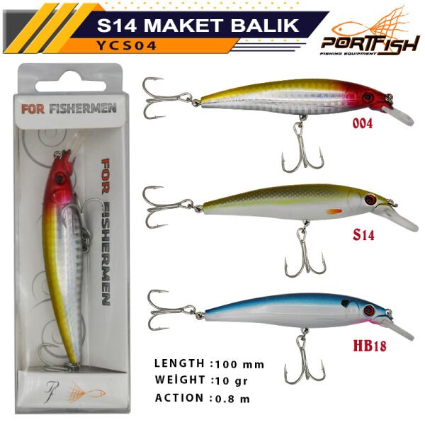 Portfish YCS004 - S14 Maket Balık 100mm 10gr