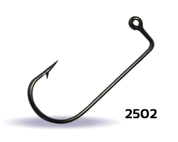 Youvella 2502 Jig Head İğnesi Delikli Uzun 100lü Kutu Black Nikel Standart - 4-0
