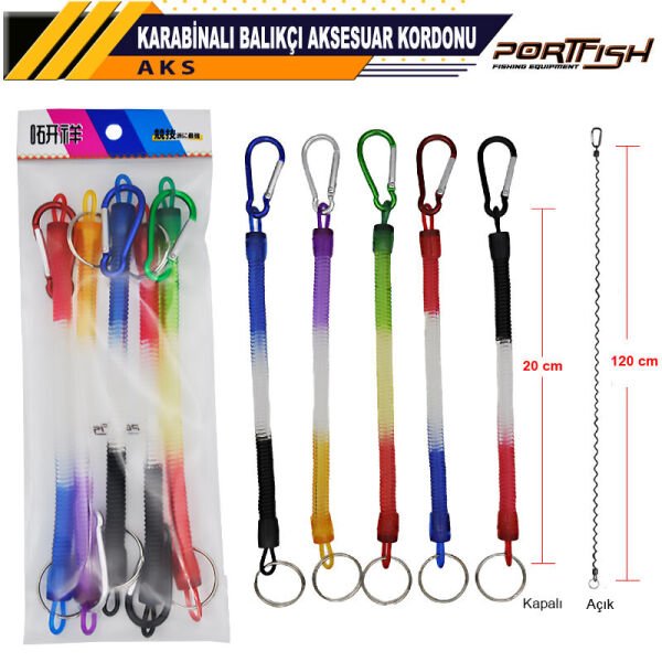 Portfish Karabinalı Balıkçı Aksesuar Kordonu