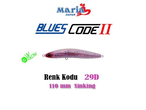 Maria Blues Code 2 S110 mm 24 gr Maket Balık 29D