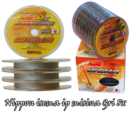 Nippon İsema 8x ip Misina 300 mt Gri 30 mm