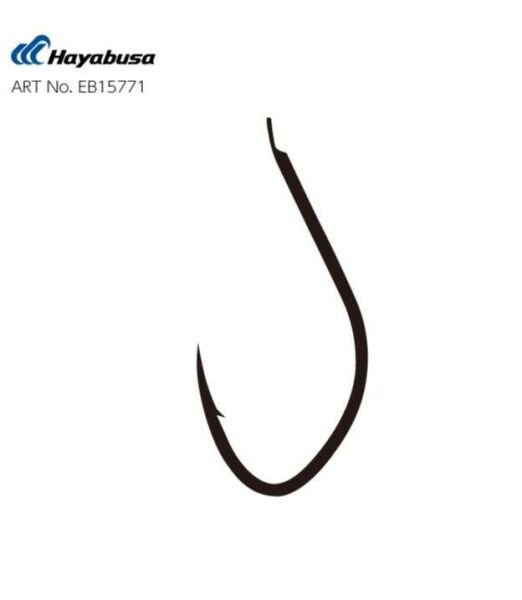 Hayabusa HKAJ 157 Kısa Pala Dövme Olta İğnesi 15li Paket Black Nikel