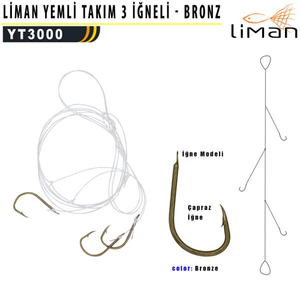 Liman Yemli Takım 3 İğneli - Bronz İğne 1