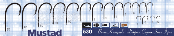 Mustad Olta İğnesi 530 25li Standart - NO:1-0