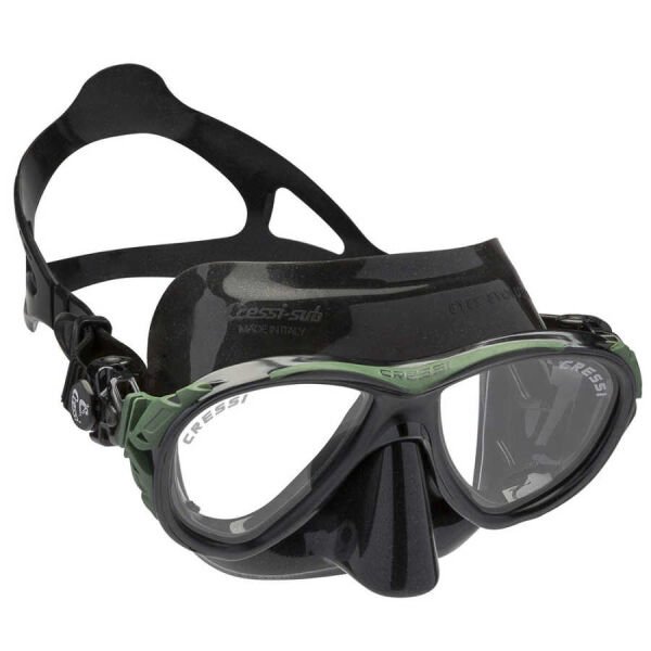 Cressi Eyes Evolution Crystal Dalış Maskesi BLACK-GREEN