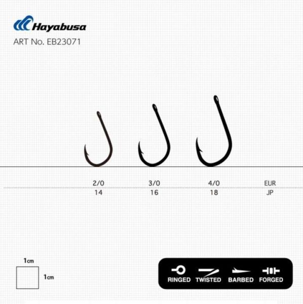 Hayabusa HSOI 230 Delikli Papağan Olta İğnesi 7li Paket Black Nikel